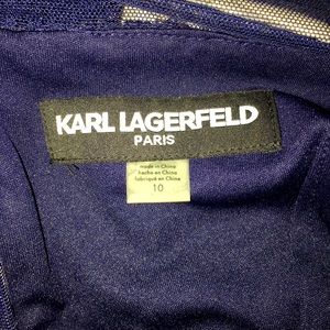 Karl Lagerfeld dark blue sequin dress